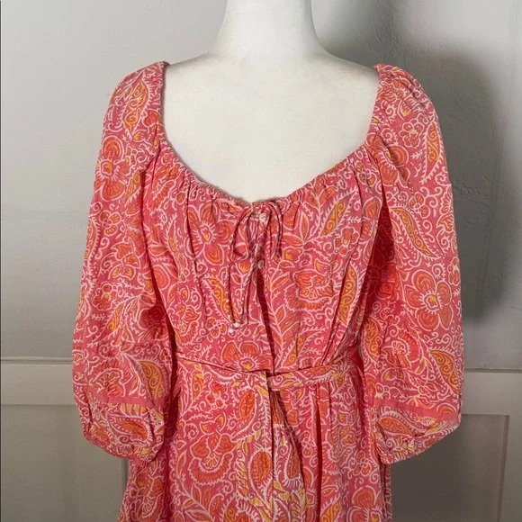 Cleobella Grace blossom mini pink and Orange Paisley Dress - Picture 7 of 7